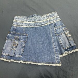 RTA Denim Micro Mini Skirt Size 00 XS Y2K